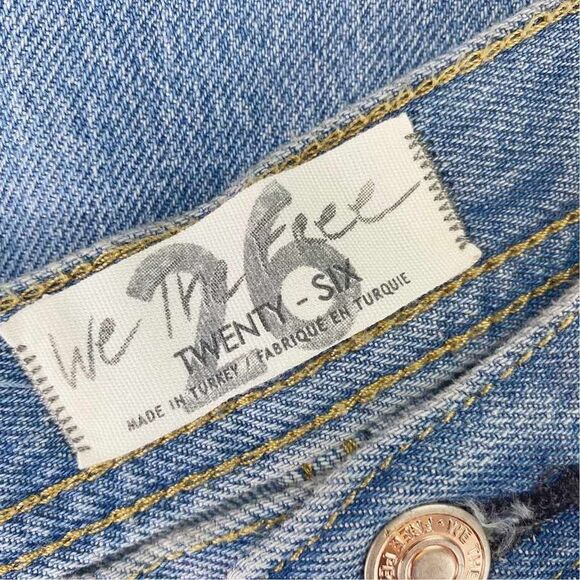 We the Free x Free People Maggie Mid Rise Straight Distressed Jeans - Picture 8 of 9